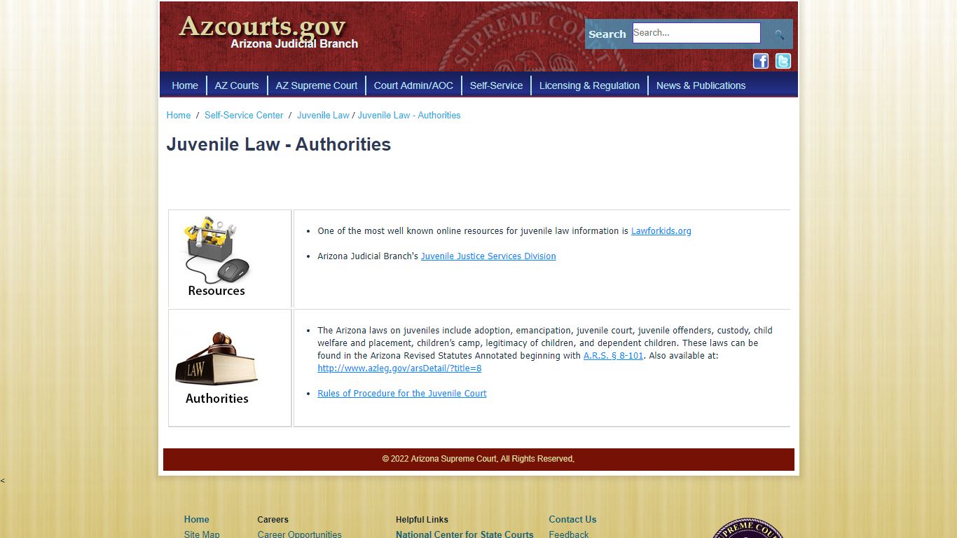 Juvenile Law - Arizona Judicial Branch